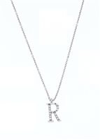 Vicenza - Piazzetta Palladio 2 - Collar Golay Mujer LETTERE in Oro blanco Diamante 0.06 Ct GFR - GFR